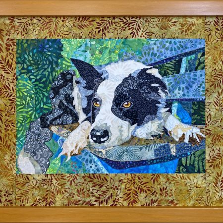 Dog On Bench Original Medium