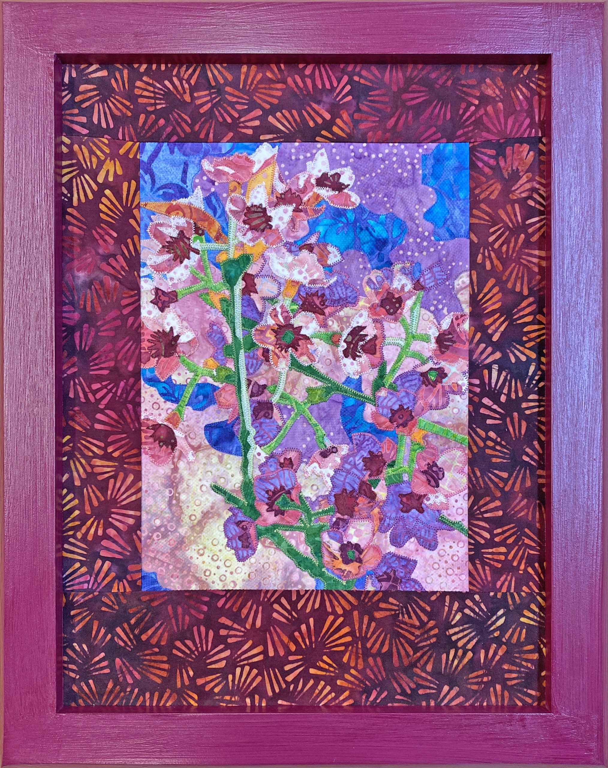 Pink Flower Cluster Original Medium