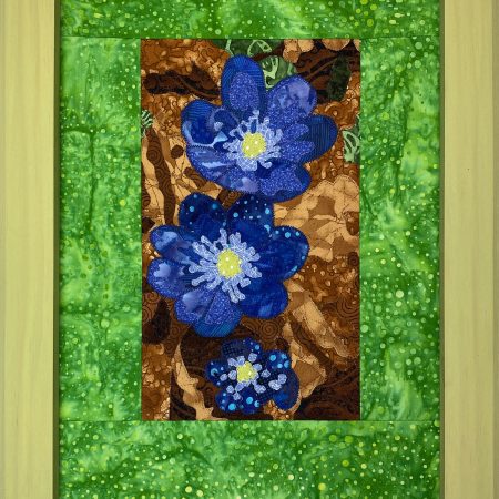 Three Blue Flowers Original Small