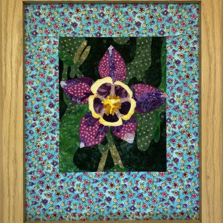 Yellow Edge Purple Flower Original Small