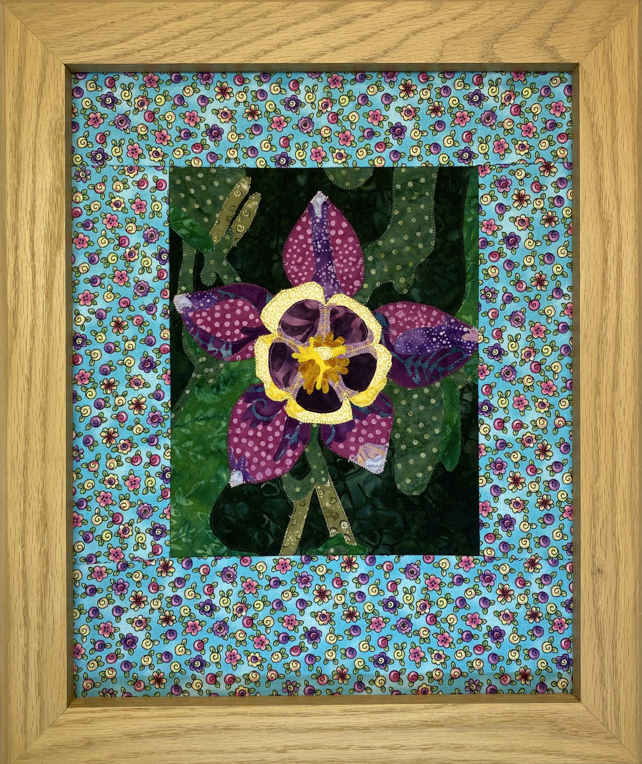 Yellow Edge Purple Flower Original Small